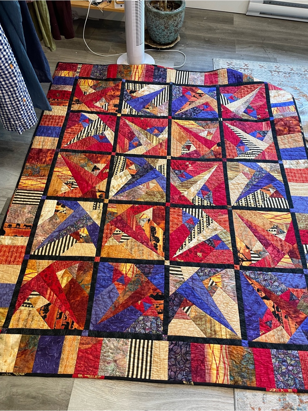 handmade colourful patchwork quilt double size